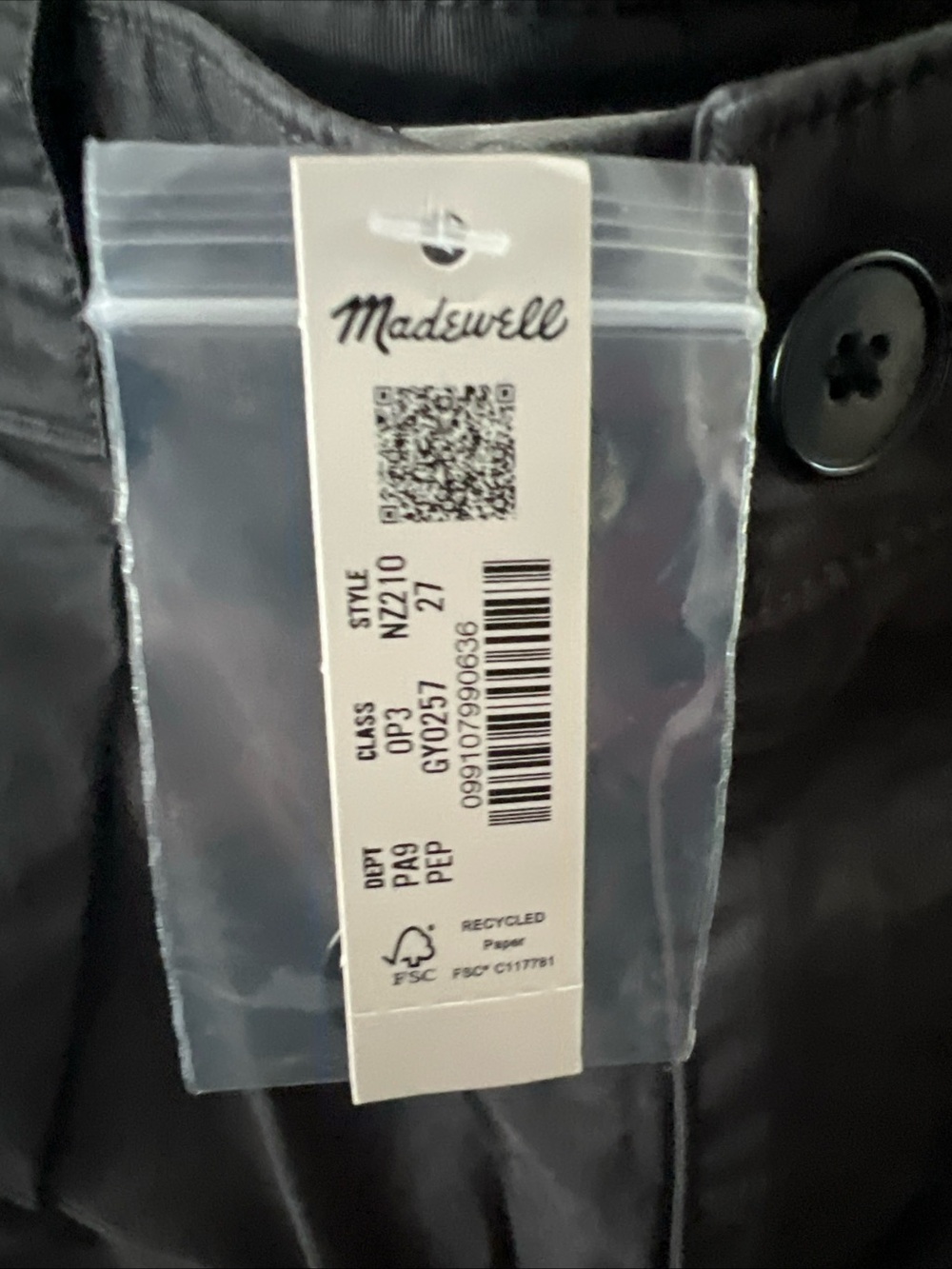 Madewell the barrel leg chino pant comfort stretch In pepper - Picture 3 of 6
